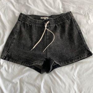 Pacsun black jean drawstring shorts